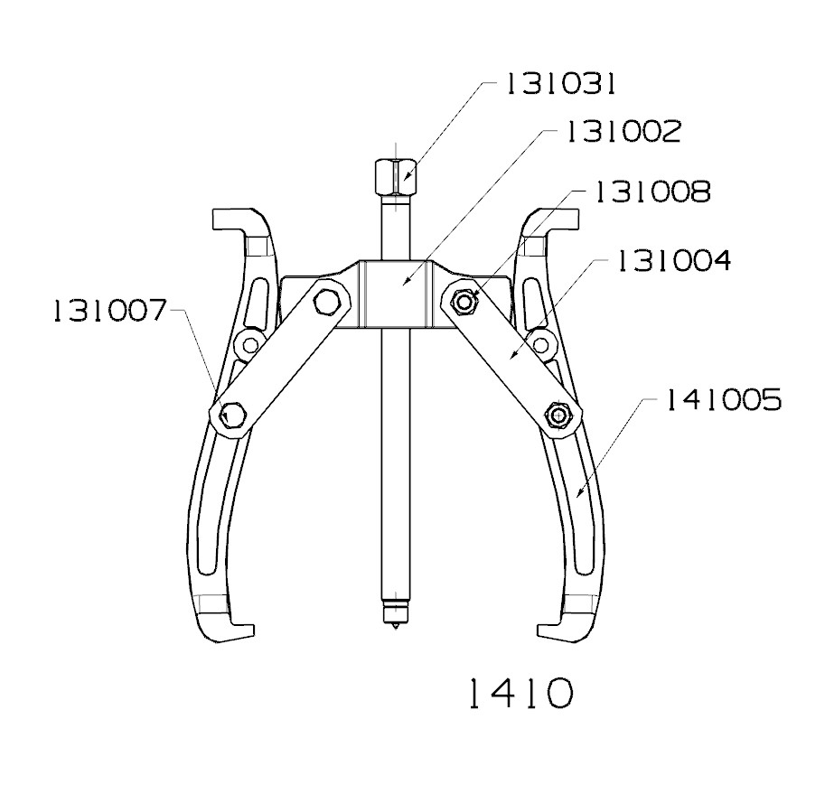 EXTRACTOR REVERSIBLE FORZA SERIE 1400 DE 2 PATAS